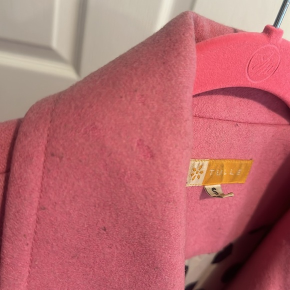 Tulle Pink Wool Coat - Picture 3 of 4